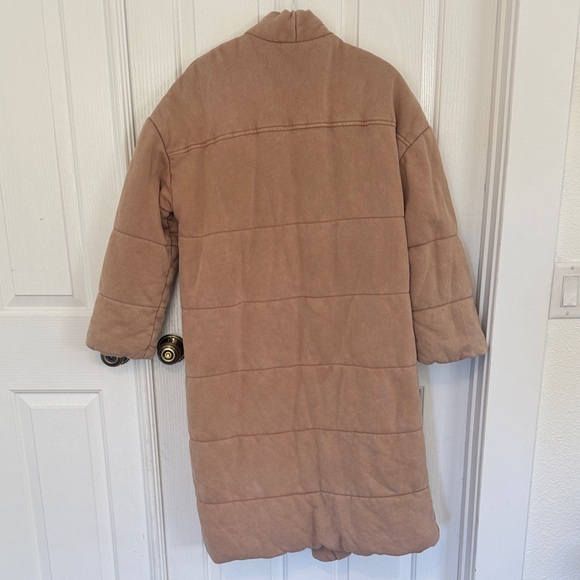 Free People Dolman Duvet Coat Tan- Like New - Picture 2 of 5
